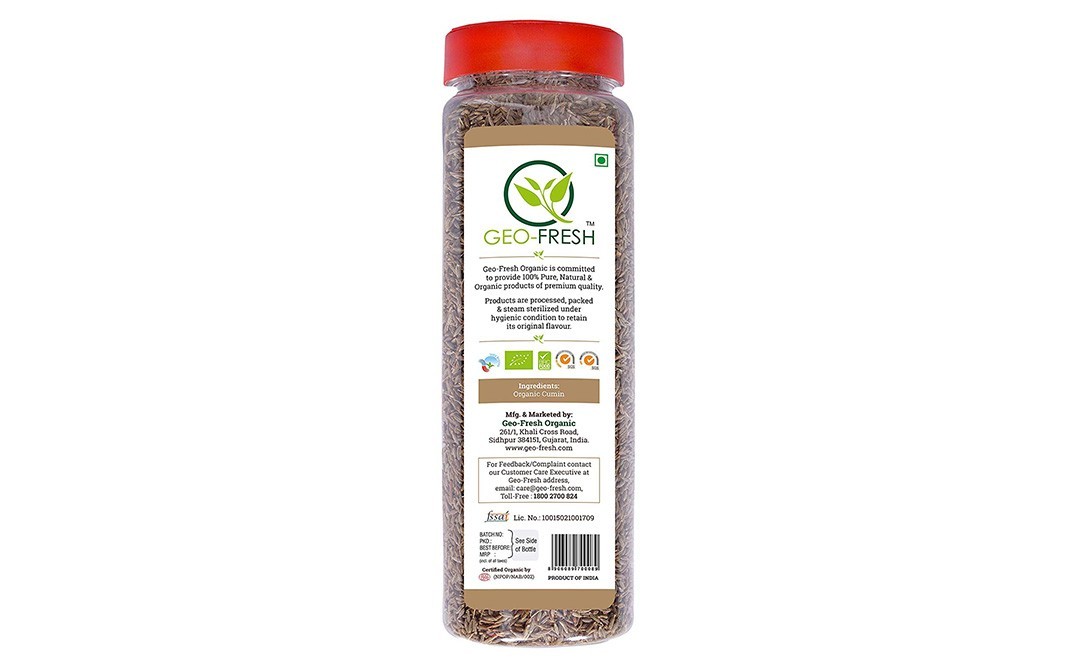 Geo-Fresh Organic Cumin    Bottle  440 grams